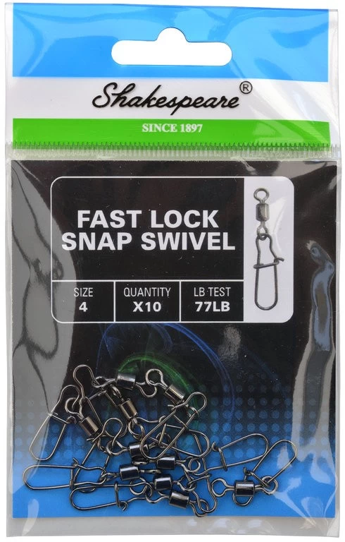 Shakespeare Fast Lock Snap Swivels - Wirbel Mit Einhänger 2 Shakespeare Fast Lock Snap Swivels - Wirbel Mit Einhänger – Bild 2