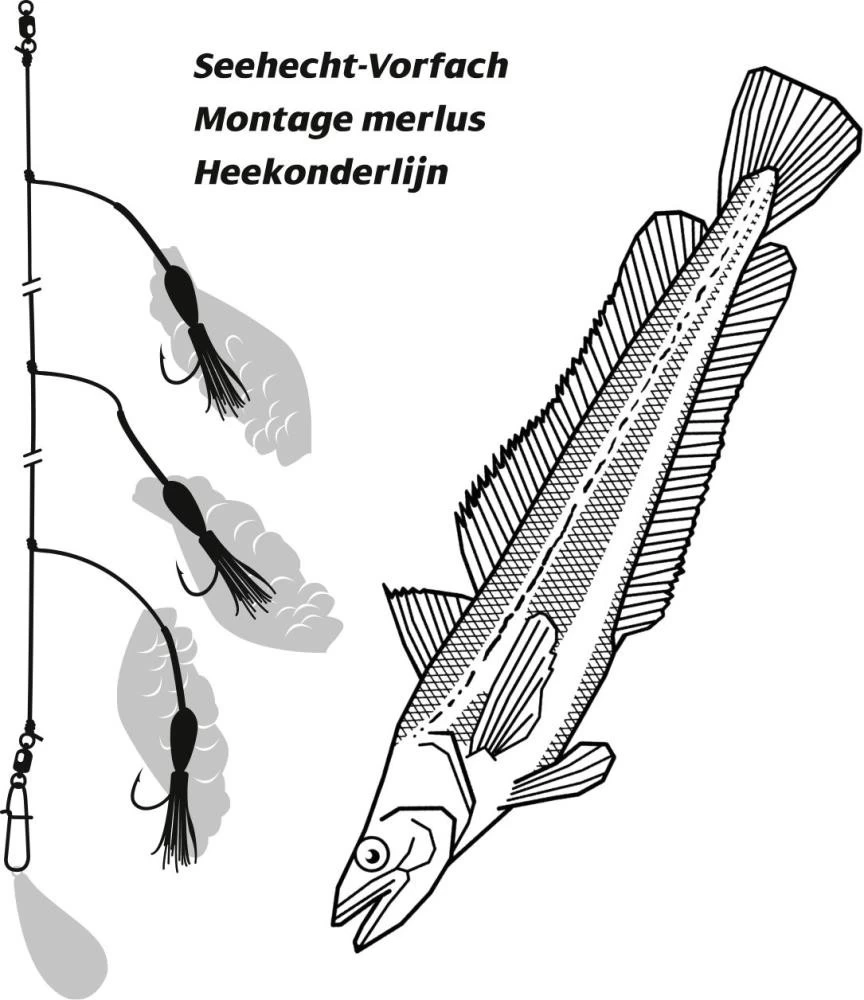 Rhino Seehecht-Vorfach Selbstleuchtend 2 Rhino Seehecht-Vorfach Selbstleuchtend – Bild 2