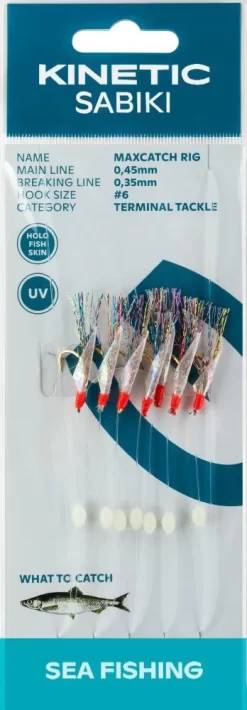 Kinetic Sabiki MaxCatch Holo Fishskin #6 - Vorfach