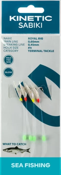 Kinetic Sabiki Royal #4 Holo Fishskin Vorfach