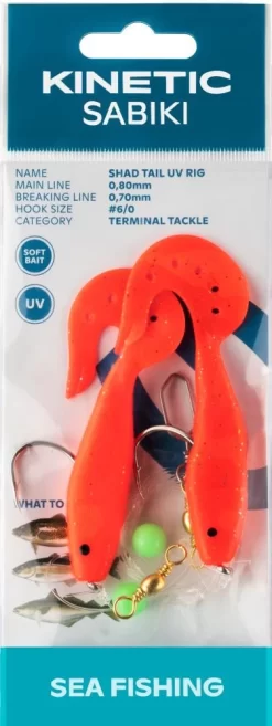Kinetic Sabiki Shad Tail UV - Vorfach