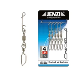 Jenzi NO KNOT-Verbinder Mit Duo-Lock Karabiner-Wirbel -Sportfischen Jenzi Duo Lock mit Knotenlosverbinder 84510040Kqz42tFBJKbO 1280x1280