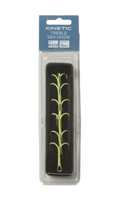 Kinetic Treble Sea Hook - Meeresdrilling Fluo 2x -Sportfischen Kinetic Treble Sea 2x 1280x1280